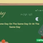 In The Same Day On The Same Day Or At The Same Day